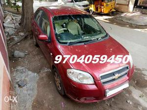 Chevrolet Aveo LS  Petrol Car Red Colour Just  Kms