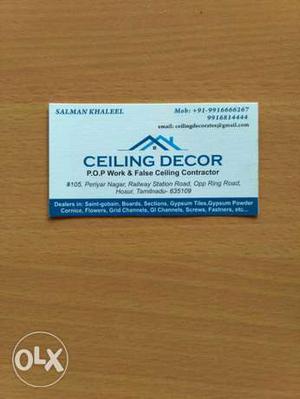 Pop false ceiling materials retail supply and