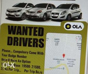 Iwant driver ola car salary and trip base don't wast time
