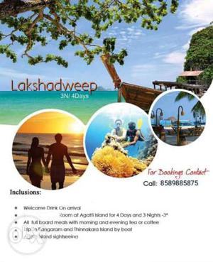 Lakshadweep Tour Pakage Only  Call or msg