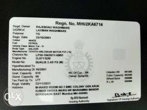  Toyota Qualis diesel  Kms