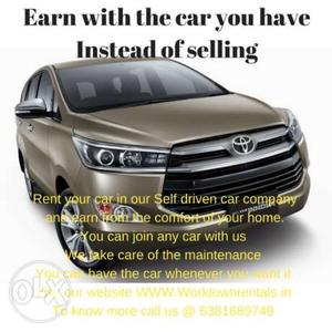 Earn with your car instead of selling it.