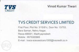 Tvs Credit Services Ltd Car Refinance