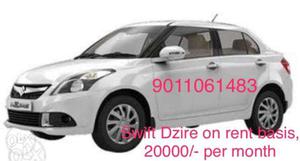 Car on rent basis, per month /-. Deposit /-. Mob