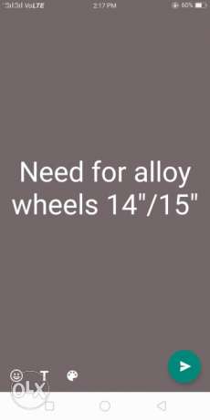 Need for alloy wheels "
