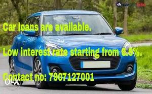 Car loans are available for buying new car or