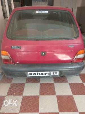 Maruthi 800, Red color,  Reg.