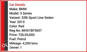 Bmw 3 Series 328i Sport Line, , Petrol