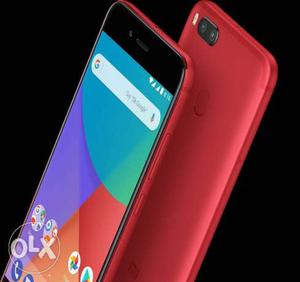Mi A1 mobile. 4+64gb. Red color. No scratches. 6
