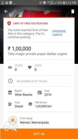 Tata Magic Private Paper Darkar Urgnt
