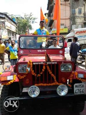 Mahindra Open Jeep for rent for Ganpati Gypsy Miravnuk