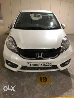 White Honda Brio VXO AT  Kms Driven 1st Owner well