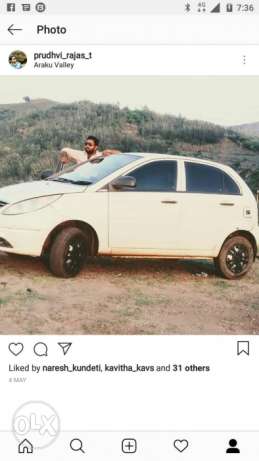  Tata Indica Vista white colour diesel  Kms