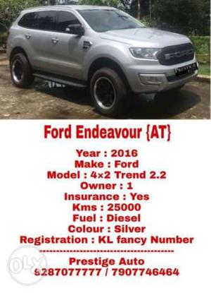Ford Endeavour 2.2 Trend Mt 4x, Diesel