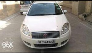 White Fiat Linea Car in good condition