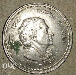 Indra gandhi image ₹5 coin for sale urgently