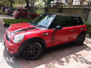 Red super looking mini cooper sports for sale in bangalore
