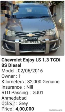 Chevrolet Enjoy 1.3 Ls 8 Str, , Diesel