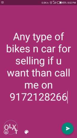 Any types of cars n bikes gear n non gear
