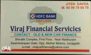 Old & new car loan provide Viraj financial