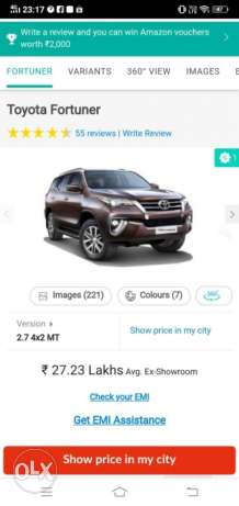  Toyota Fortuner petrol 10 Kms