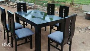 6 chairs dining set free delivery factory outlet 