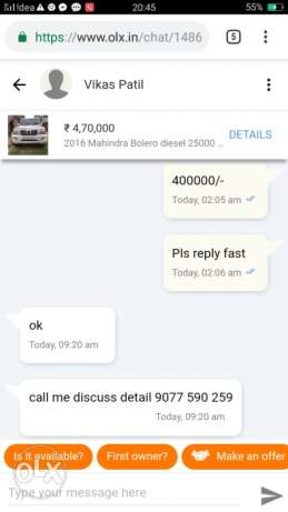 Mahindra Bolero diesel  Kms  year