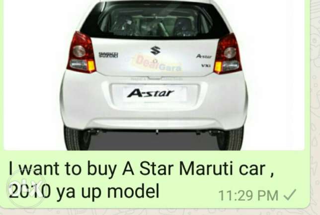 Maruti Suzuki A-Star petrol 100 Kms  year