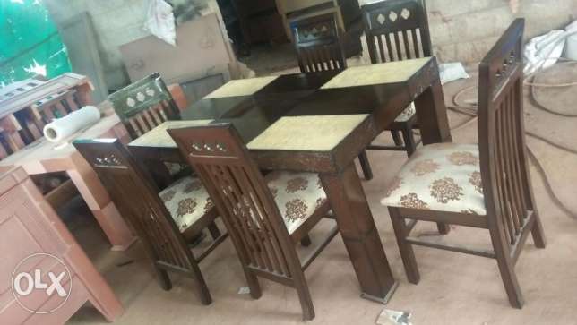 6 chairs dining set factory outlet free delivery 