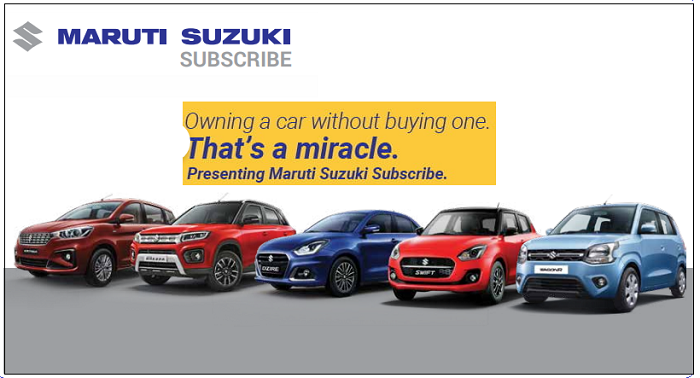 Best Car Subscription Servicein India - Maruti Suzuki